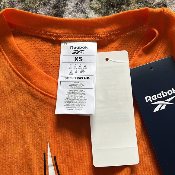 Racerback Reebok Orange Tank Top - Picture 2 of 4